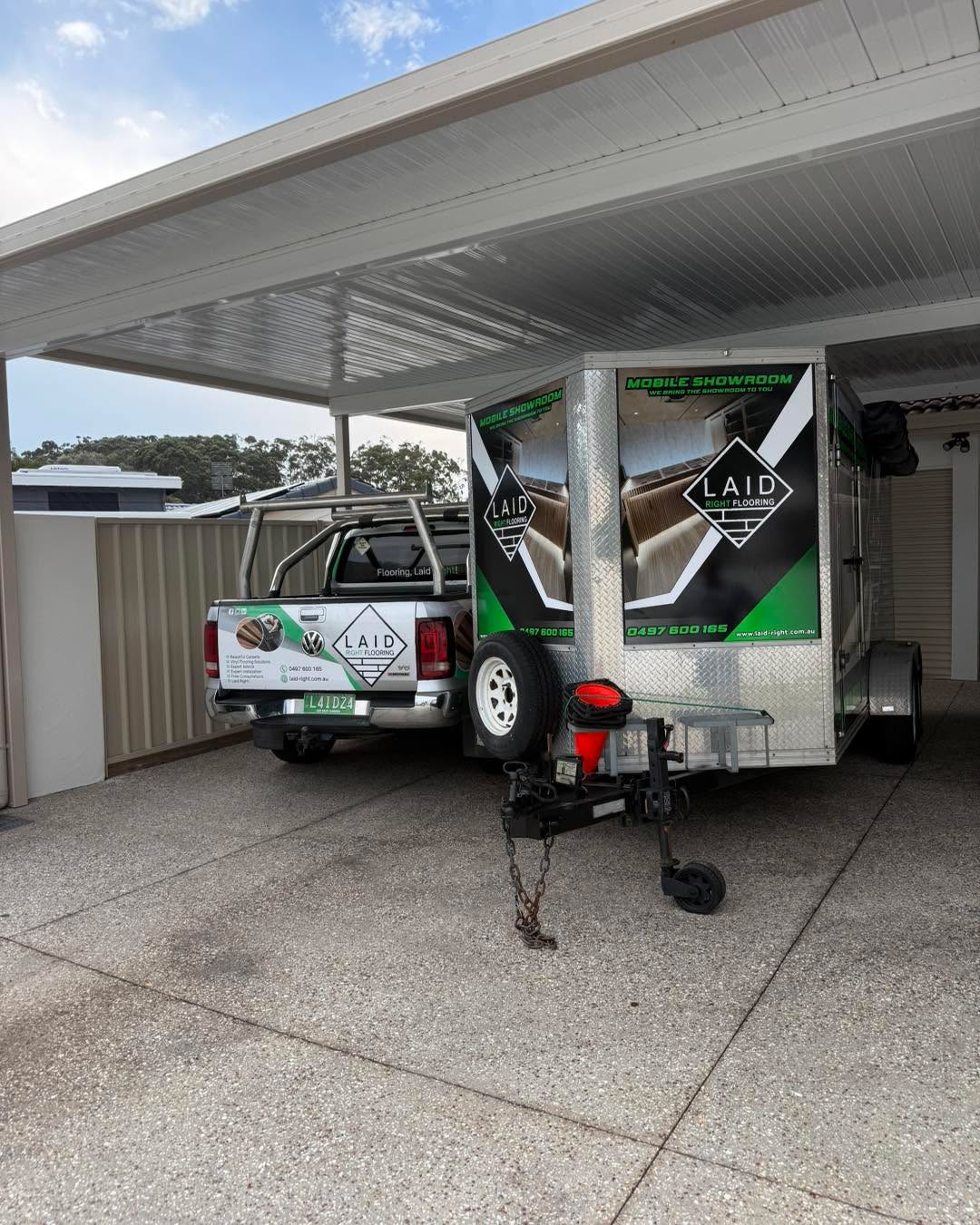 We’ve moved the Laid Right trailer and car under cover ahead of the storm to make sure everything’s protected and ready to go for a busy week ahead!Hope everyone stays safe out there! 💪⚡️#laidrightflooring #sunshinecoast #stormprep #flooringlaidright #local-businesses