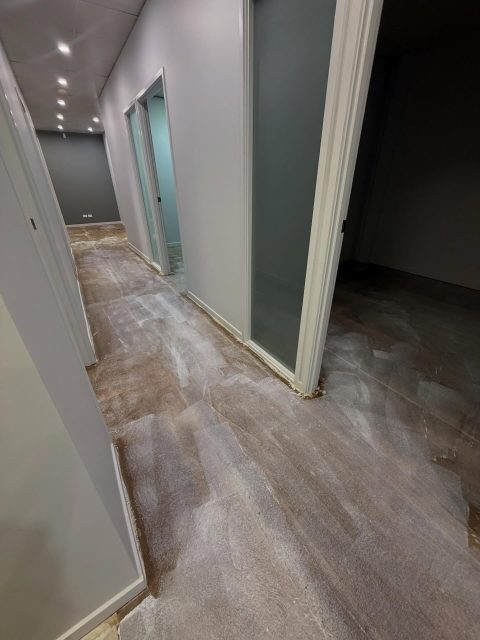 First project of 2026 🎉This commercial office was in desperate need of some new flooring to brighten the work space. All the old carpets are up and removed new pressure sensitive adhesive is applied and topped with new stylish hard wearing carpet tiles. Watch this space for the final result! 👀